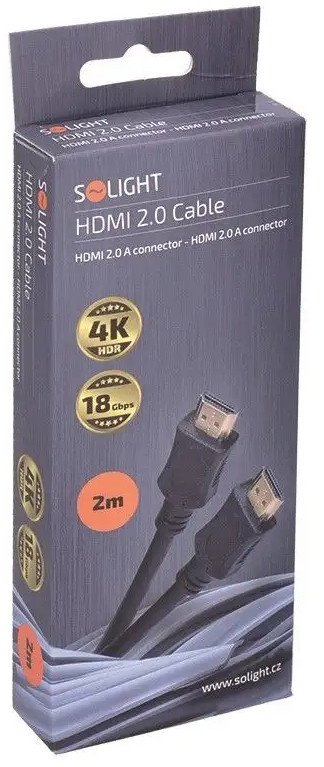 Kabllo HDMI Solight SSV1222, 2.0, 2m, 4K