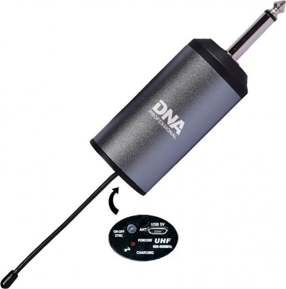 Mikrofon pa tela Dna Fu Dual, set me 2 mikrofona, wireless, i zi