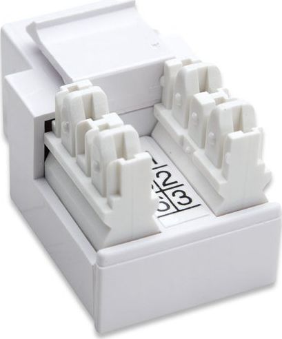 Prizë keystone telefonike Intellinet 502795, RJ11 RJ12, punch down, e bardhë