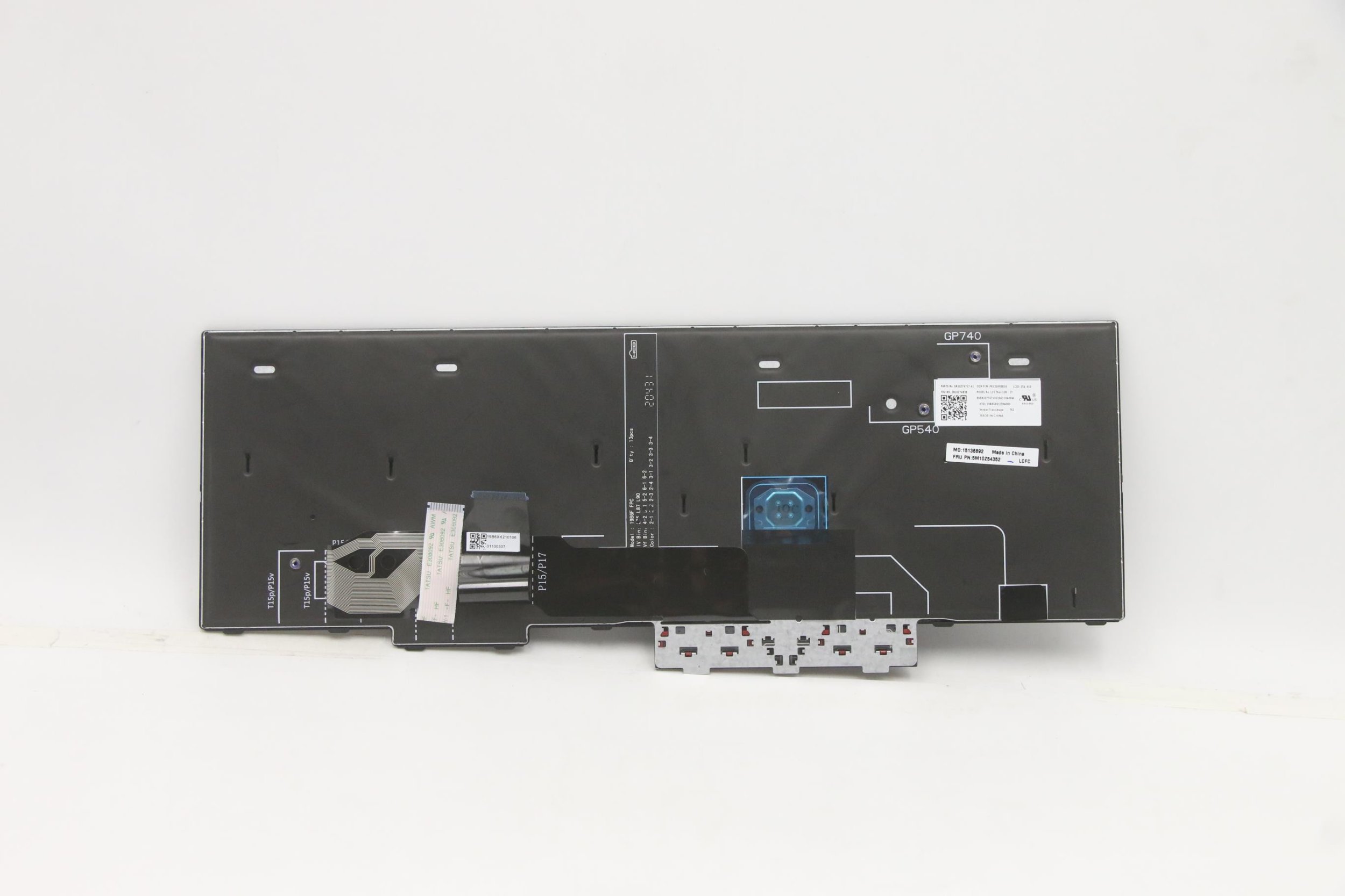 Tastierë laptopi Lenovo 5M10Z54354, pjesë zëvendësuese, e zezë