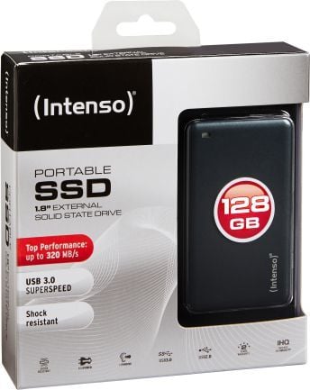 Disk i jashtëm SSD Intenso Portable Premium Edition, 128GB, i zi