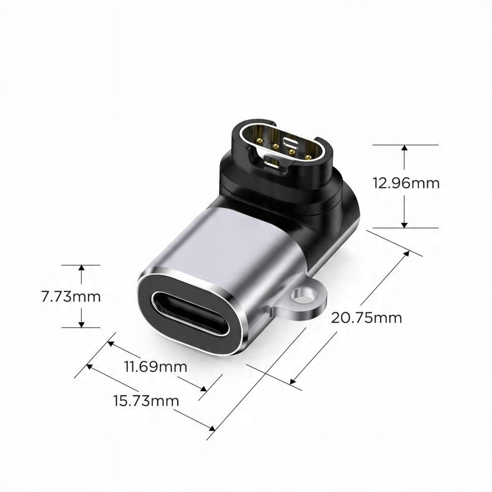 Adapter karikimi Tech-Protect UltraBoost Type-C për Garmin, 5W, USB 2.0, gri
