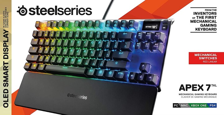 Tastierë Steelseries Apex 7 TKL, QX2 Red, US