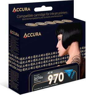 Kartutsh boje Accura AC-8, për Brother LC970 LC1000, 22ml, cian