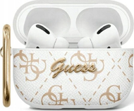 Mbulesë Guess GUA2PG4GPH për AirPods 1/2, me kapëse, e bardhë