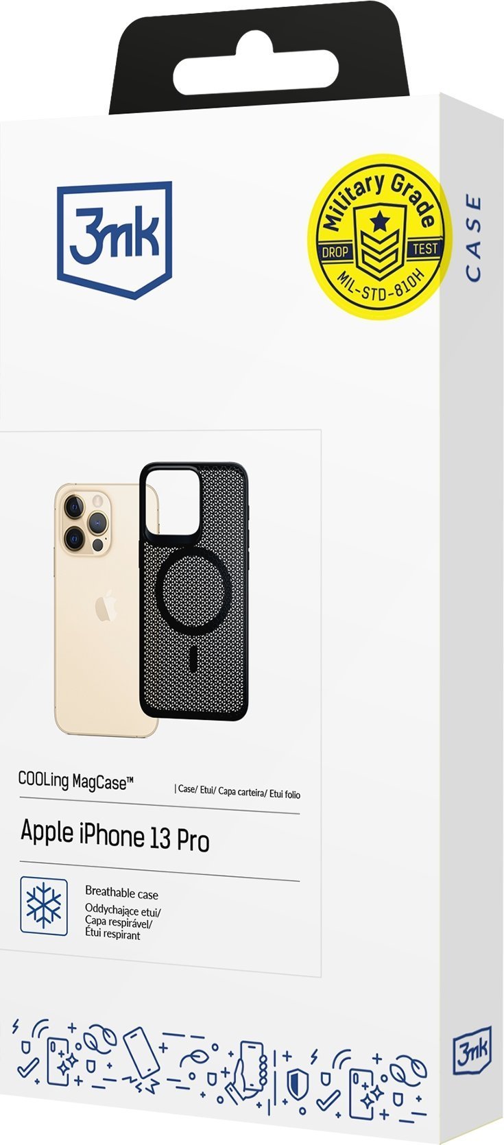 Futrollë 3MK COOLing MagCase për iPhone 13 Pro, përputhje MagSafe, transparente 3