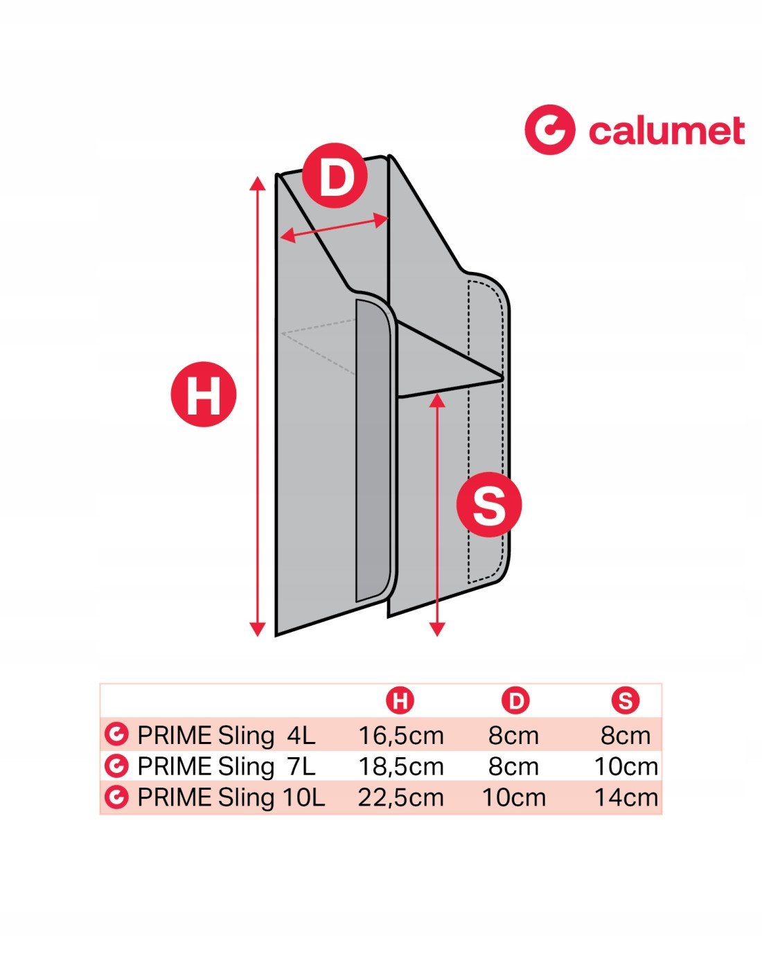 Çantë shpine për aparat fotografik Calumet PRIME Sling 4L, 4L, për tablet 8", e zezë