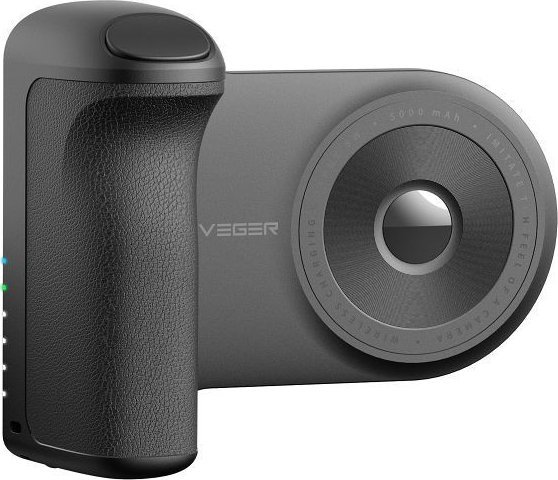 Power bank Veger SnapCam, 5000mAh, 5W, MagSafe, me telekomandë Bluetooth, i zi
