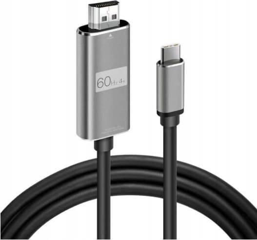 Kabllo Zenwire USB C në HDMI, 2 m, 4K 60 Hz, gri