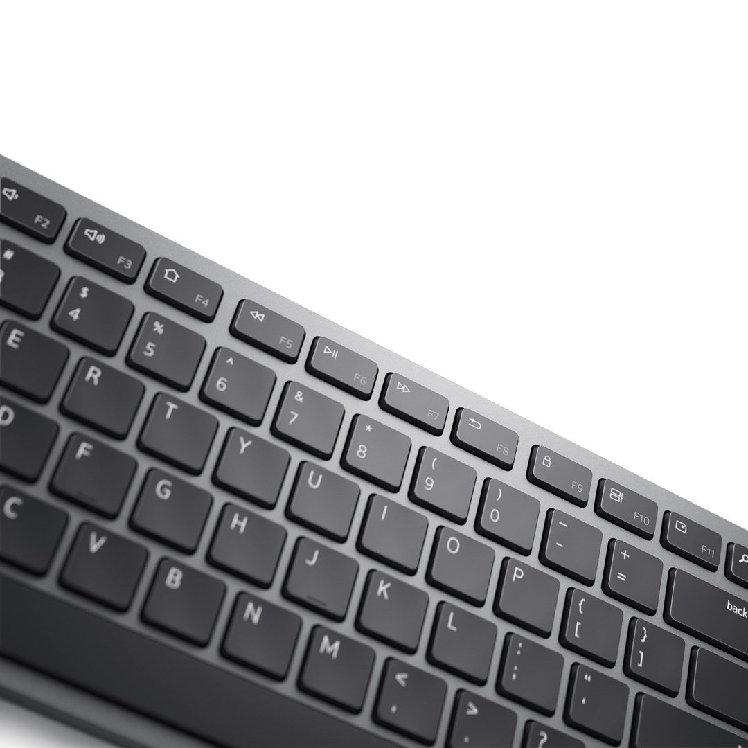 Tastierë Dell KB700, wireless, 2.4 GHz, Bluetooth 5.0, e hirtë titani