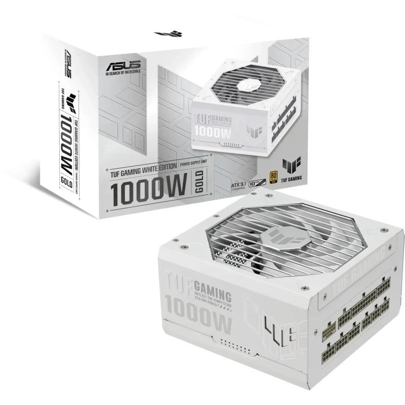 Furnizues energjie ASUS TUF Gaming 1000W Gold White Edition, 80 Plus Gold, modulare, i bardhë