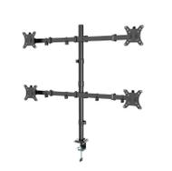 Stendë monitori Gembird Adjustable Desktop 4 Display, për 4 monitorë 13" 32", i rrotullueshëm, i kuq