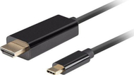 Kabllo Lanberg, USB Type-C / HDMI 2.0, 0.5 m, e zezë