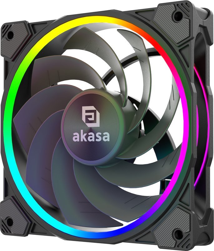 Вентилатор за куќиште Akasa SOHO AR12, 120mm, RGB, црн