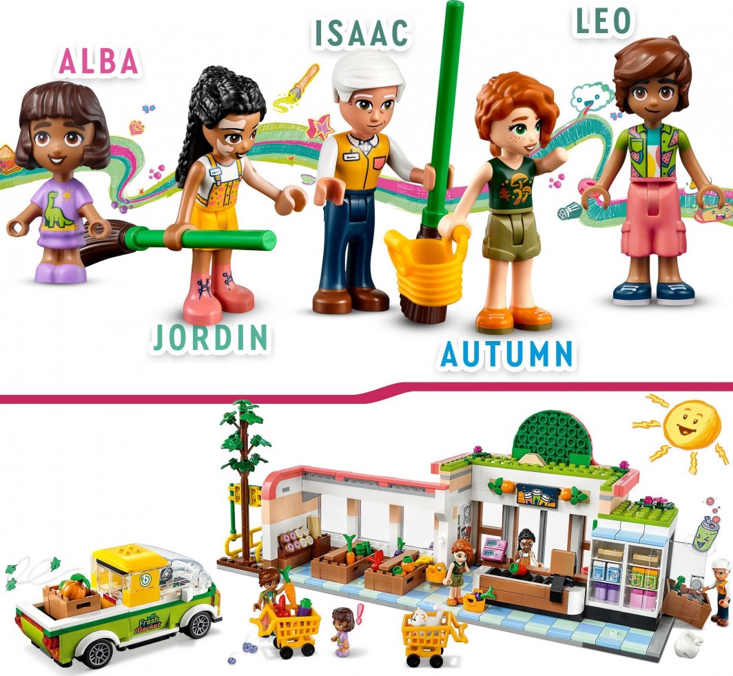 Set LEGO® Friends 41729 Organic Food Shop, 830 pjesë