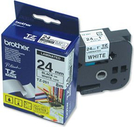 Rrip etiketime Brother TZe251CIV, 24mm, i bardhë me tekst të zi