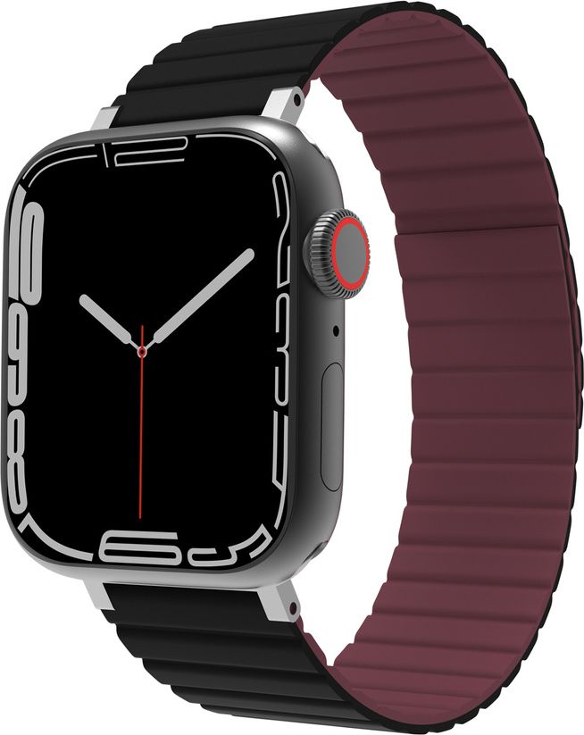 Rrip dore JCPal FlexForm për Apple Watch, 38/40/41mm, silikon, i zi e kuq