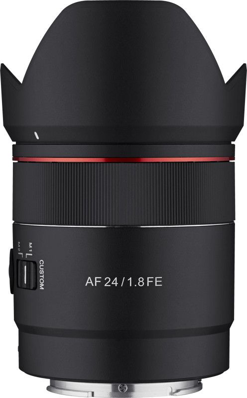 Objektiv Samyang AF 24mm f/1.8 FE për Sony E, kënd i gjerë, i zi