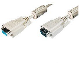 Kabllo VGA LOGON, 15m, VGA mashkull në VGA femër, e bardhë