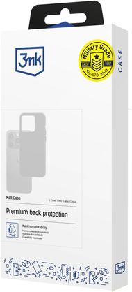 Maskë telefoni 3mk Matt Case për Xiaomi 17, TPU fleksibël, mbrojtje premium, e zezë mat