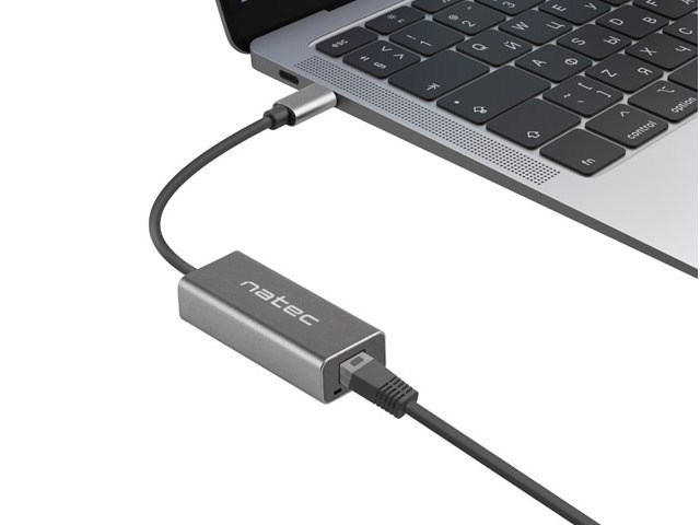 Përshtatës rrjeti Natec Cricket USB-C 3.1, 1 Gbps, i hirtë