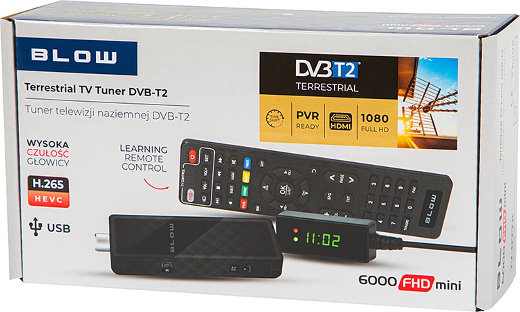 Dekoder DVB T2 Blow 6000FHD Mini, FHD, HDMI USB, i zi