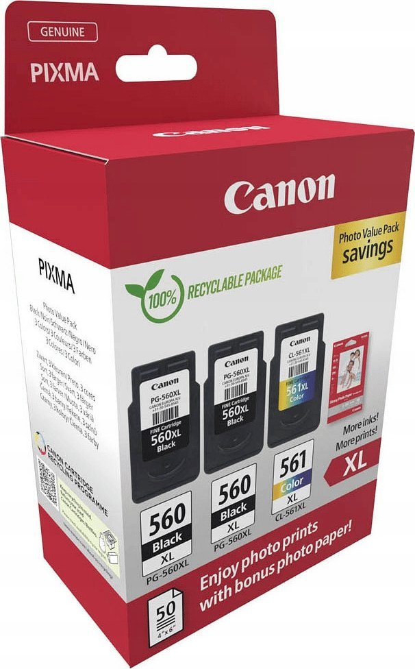 Kartutxhë boje Canon PG-560XL x2 CL-561XL, set 3 copë, për Canon Pixma TS535x TS545x TS745x