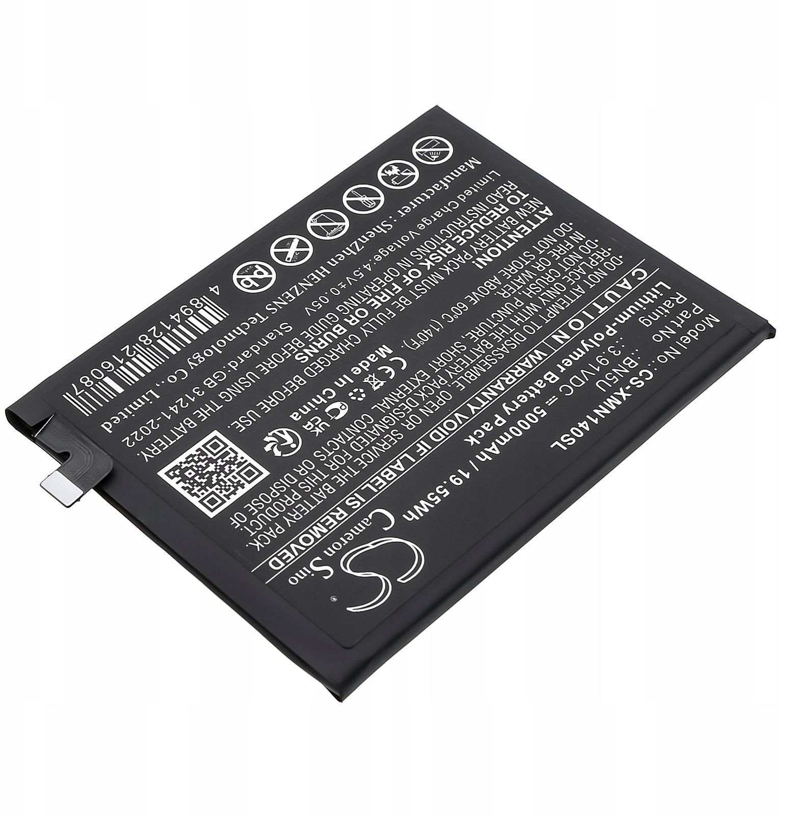 Bateri për telefon Cameron Sino CEL-CS-XMN140SL-2, 5000mAh, Li-Polymer, e zezë