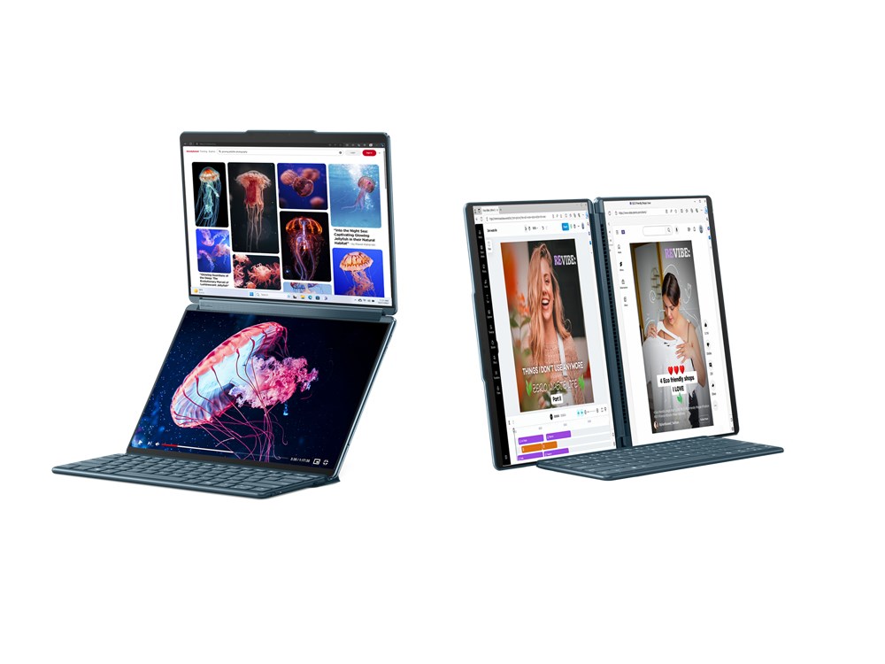 Laptop Lenovo Yoga Book 9 13IMU9, 13.3", Intel Core Ultra 7 155U, Hybrid (2-in-1), Touchscreen, 32 GB LPDDR5x-SDRAM, 512 GB SSD, Wi-Fi 6E (802.11ax) Windows 11 Home Teal + çantë krahu Lenovo B210 (GX40Q17225)