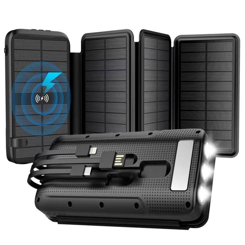 Power bank solar Wodasport Solarwings T16P4, 16000 mAh, 4 panele diellore, i zi