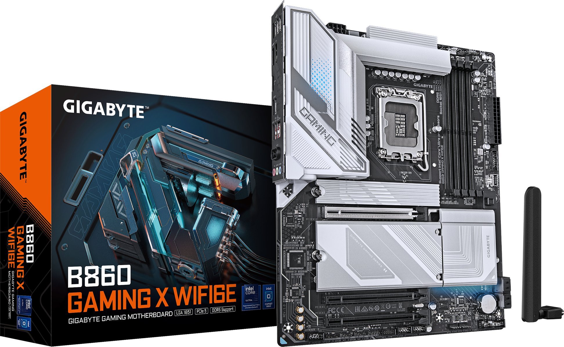 Pllakë amë Gigabyte B860 Gaming X WiFi 6E, DDR5, 2.5GbE LAN, e zezë