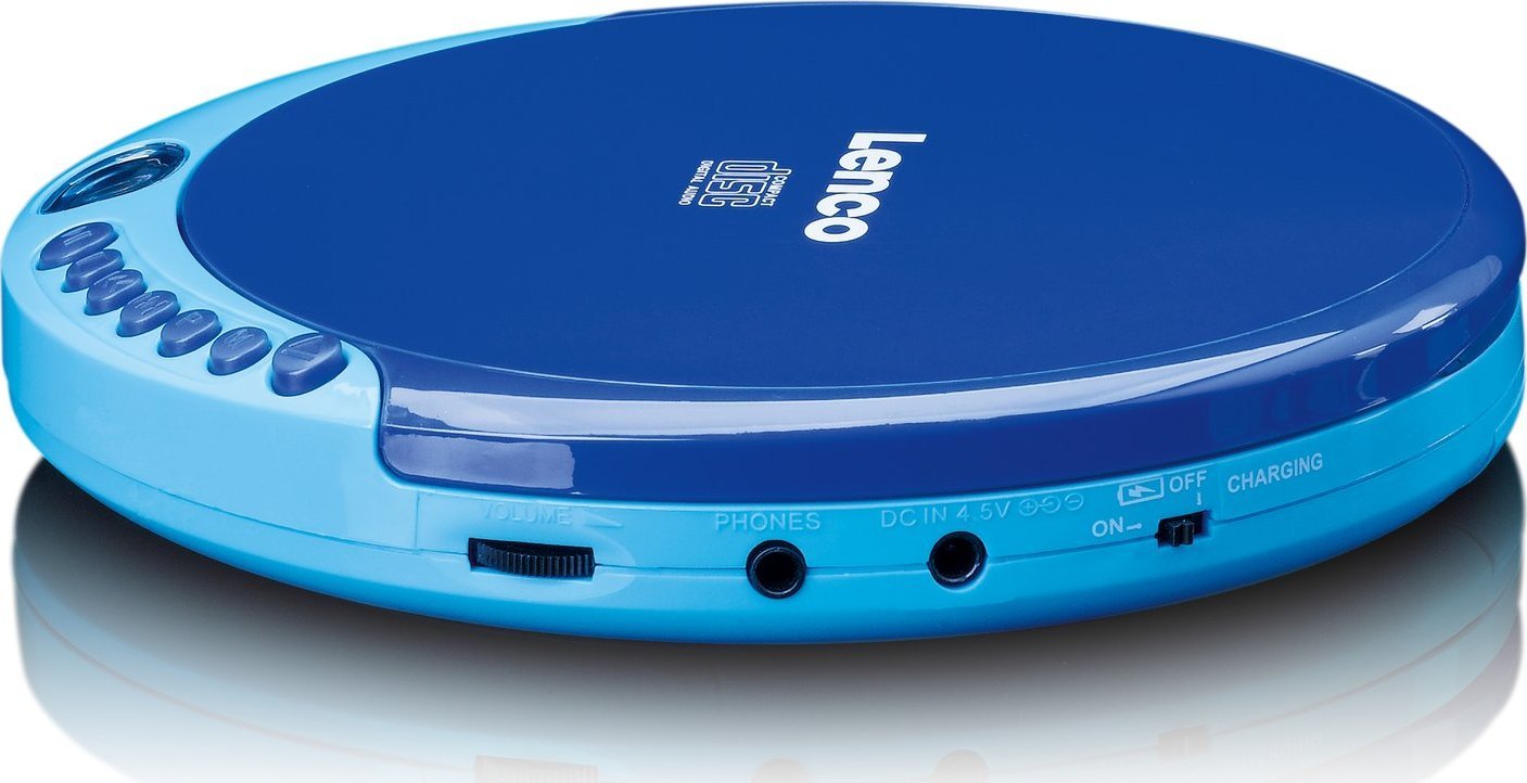 CD player portativ Lenco CD-011, ekran LCD, portë kufjesh 3.5 mm, blu
