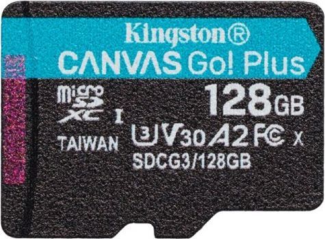 Kartë memorie Kingston Canvas Go Plus MicroSDXC 128 GB klasa 10 UHS-I / U3 A2 V30 (SDCG3 / 128GB)