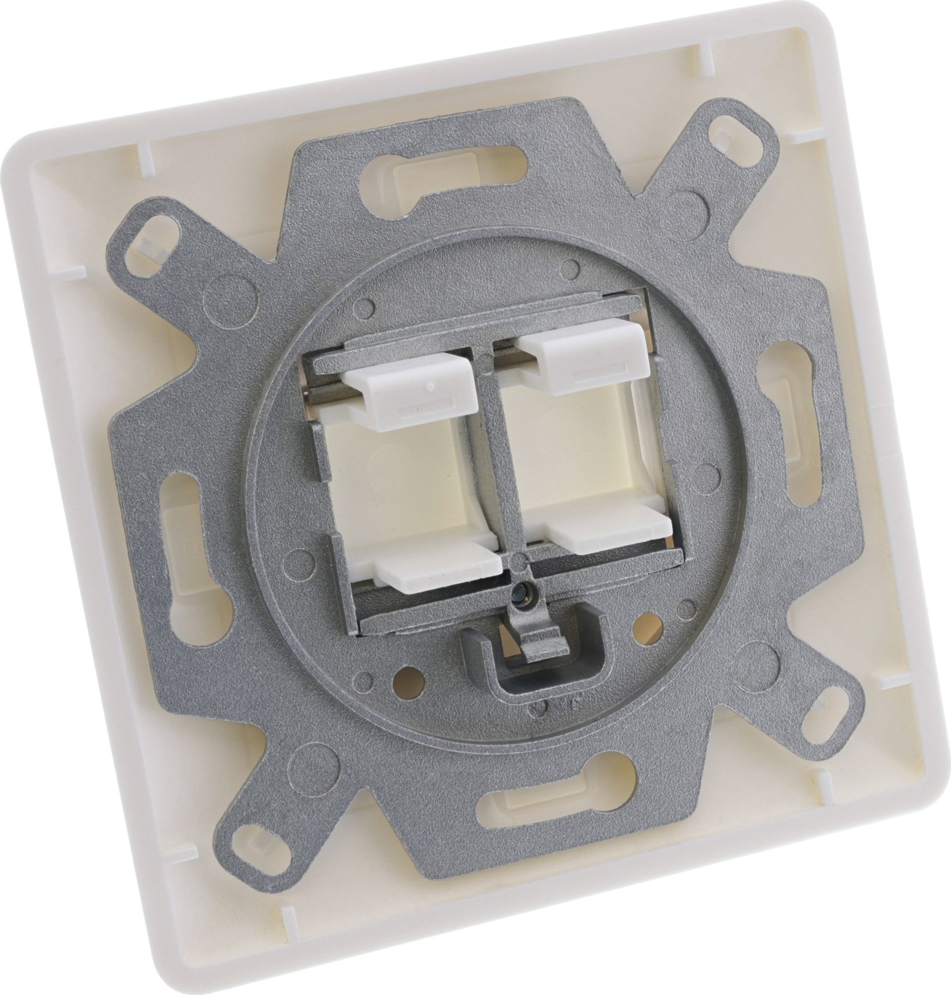 Kornizë InLine Frame Set, për 2 porta RJ45 Keystone, dalje 90°, e bardhë