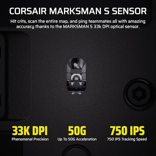 Mouse gaming CORSAIR Scimitar Elite Wireless SE, pa kabllo, 16 butona programueshëm, gri metalike e zezë