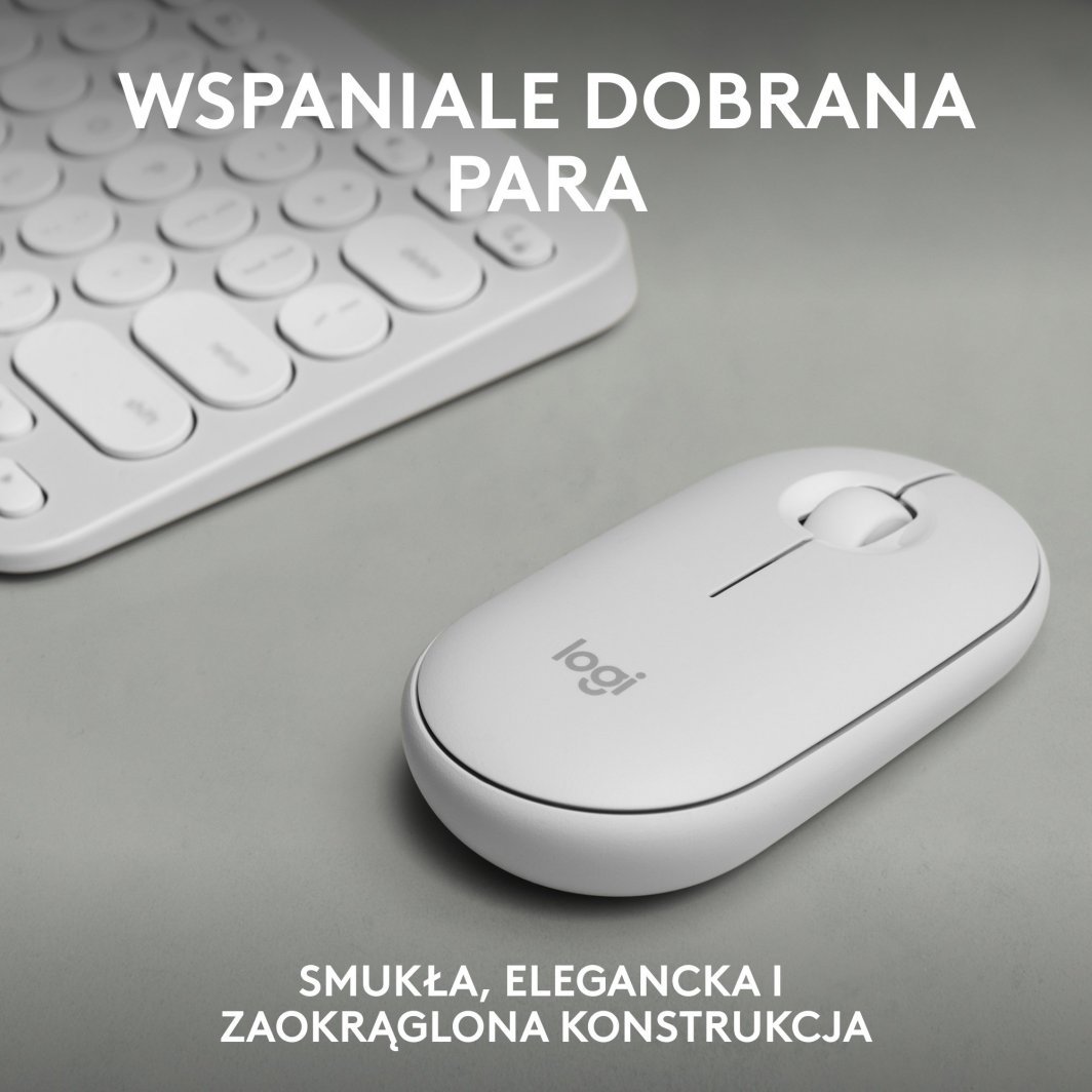 Kombo tastierë dhe mi Logitech Pebble 2 K380s M380s, wireless, Bluetooth, e bardhë
