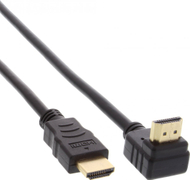 Kabllo HDMI InLine 17033V, 0.3m, këndore, e zezë