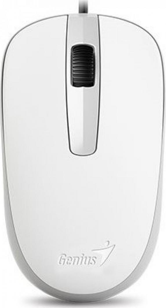 Maus Genius DX-120, me kabllo, USB, i bardhë dhe i zi