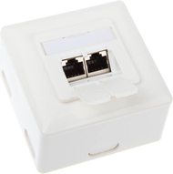Prizë rrjeti InLine Surface-mounted 75602J, 2x RJ45 Cat.6, horizontale, e bardhë