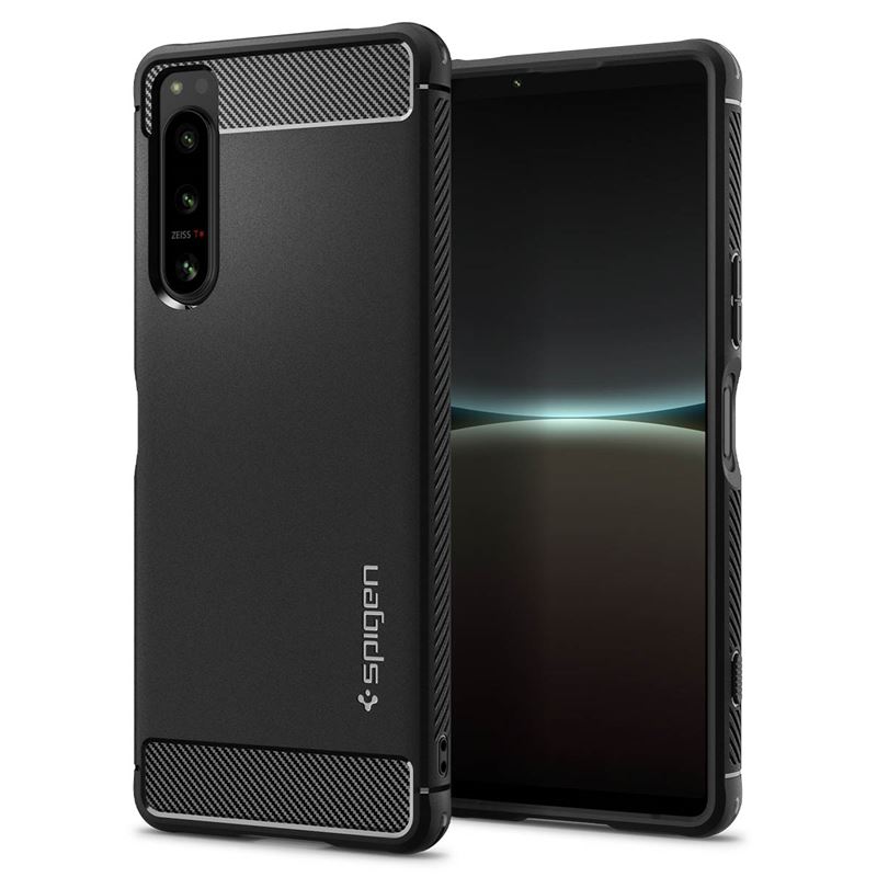 Mbështjellëse për Sony Xperia 5 IV Spigen Rugged Armor, e zezë