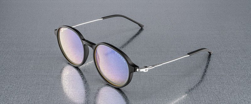 Syze kompjuteri GUNNAR Loop, filtrim dritë blu, lente të qarta, Onyx Mercury