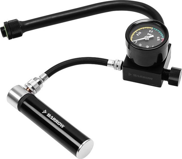 Tester rrjedhjesh Barrow Leak Tester, për ftohje me ujë, G1/4", i zi gri argjendtë