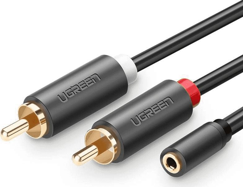 Kabllo Ugreen Jack 3.5mm - RCA (Cinch) x2, 5m, e zezë