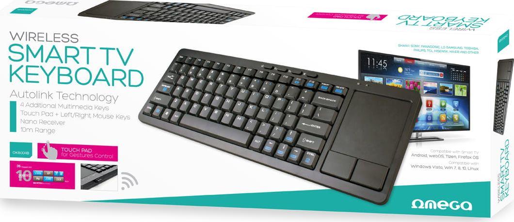 Tastierë Omega OKB004B, wireless, US, e zezë