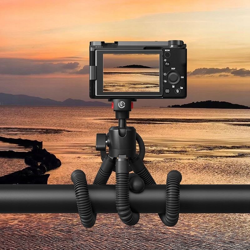 Tripod fleksibël magnetik Ulanzi MT30, kompakt, për kamera dhe telefona, i zi