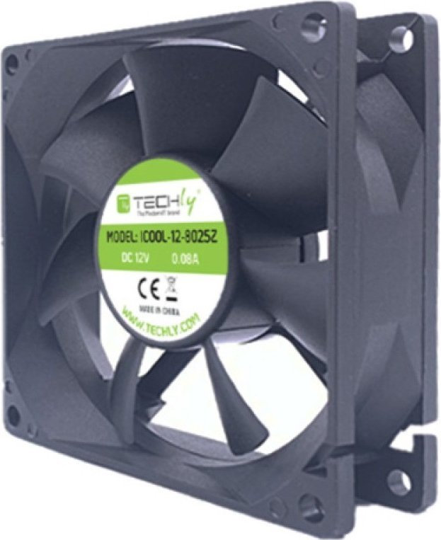 Ventilator PC Techly 80mm, 12V, i zi