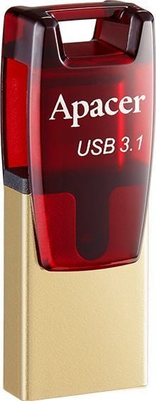 USB Pendrive Apacer AH180, 64GB, e kuqe