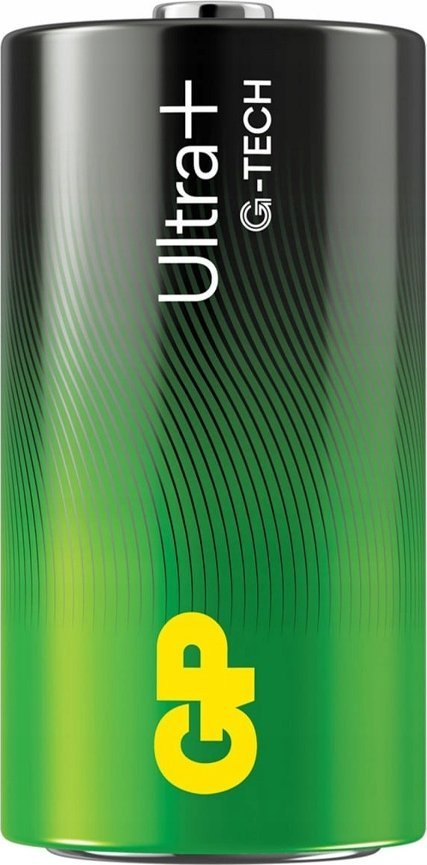 Алкални батерии GP Ultra Plus D, 1.5V, пакет 2 парчиња