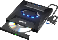 Drajv optik i jashtëm UNITEK 5 in 1, CD DVD burner, USB 3.0, i zi
