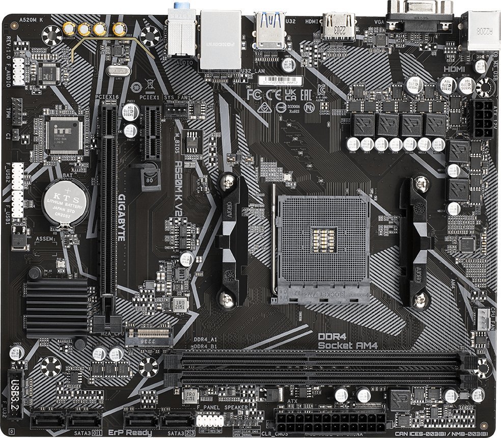 Pllakë amë Gigabyte A520M K V2, socket AM4, mATX